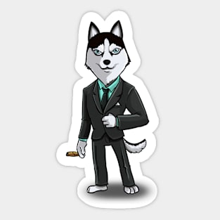 Elegant Husky Sticker